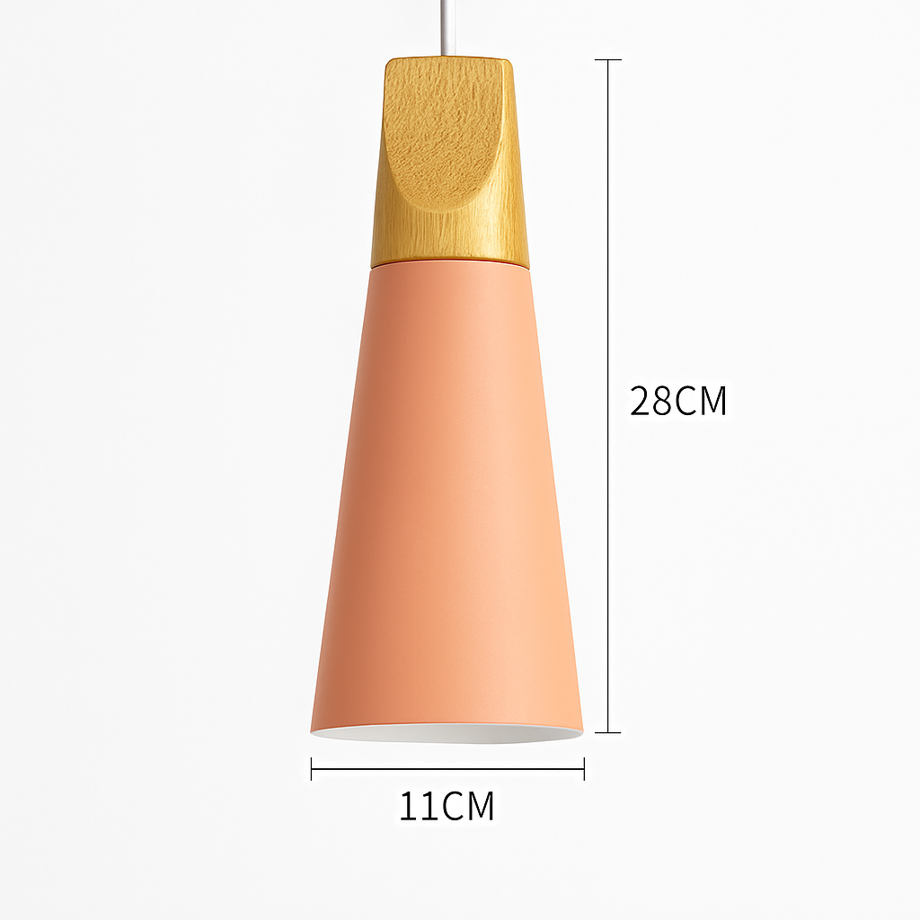 Pendelleuchte | Farbiges Metall, Helles Holz, Verschiedene Formen 22