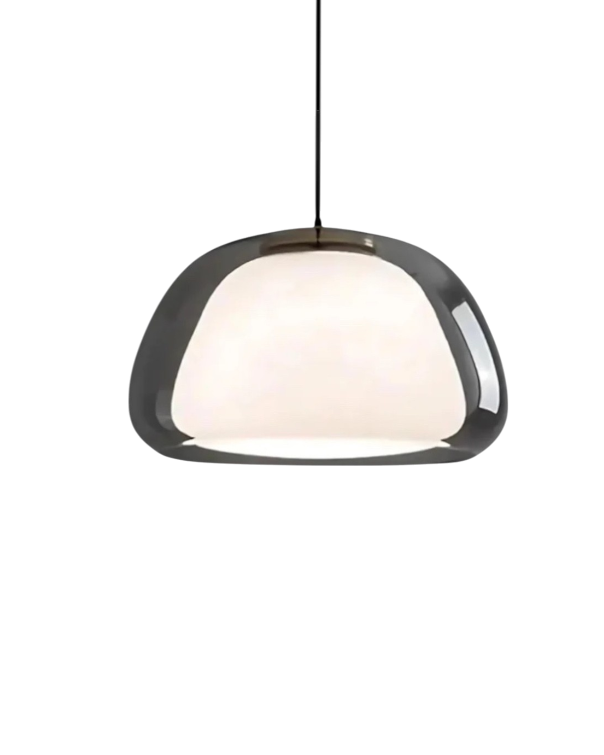 Pendelleuchte | Kuppelform, Mattiertes und Durchscheinendes Glas 0