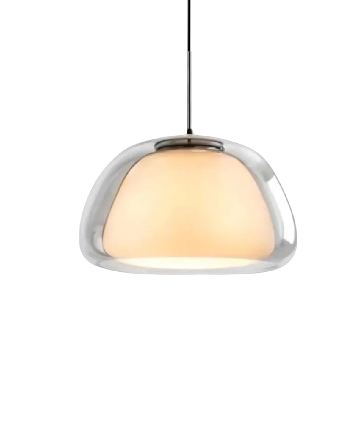 Pendelleuchte | Kuppelform, Mattiertes und Durchscheinendes Glas 1