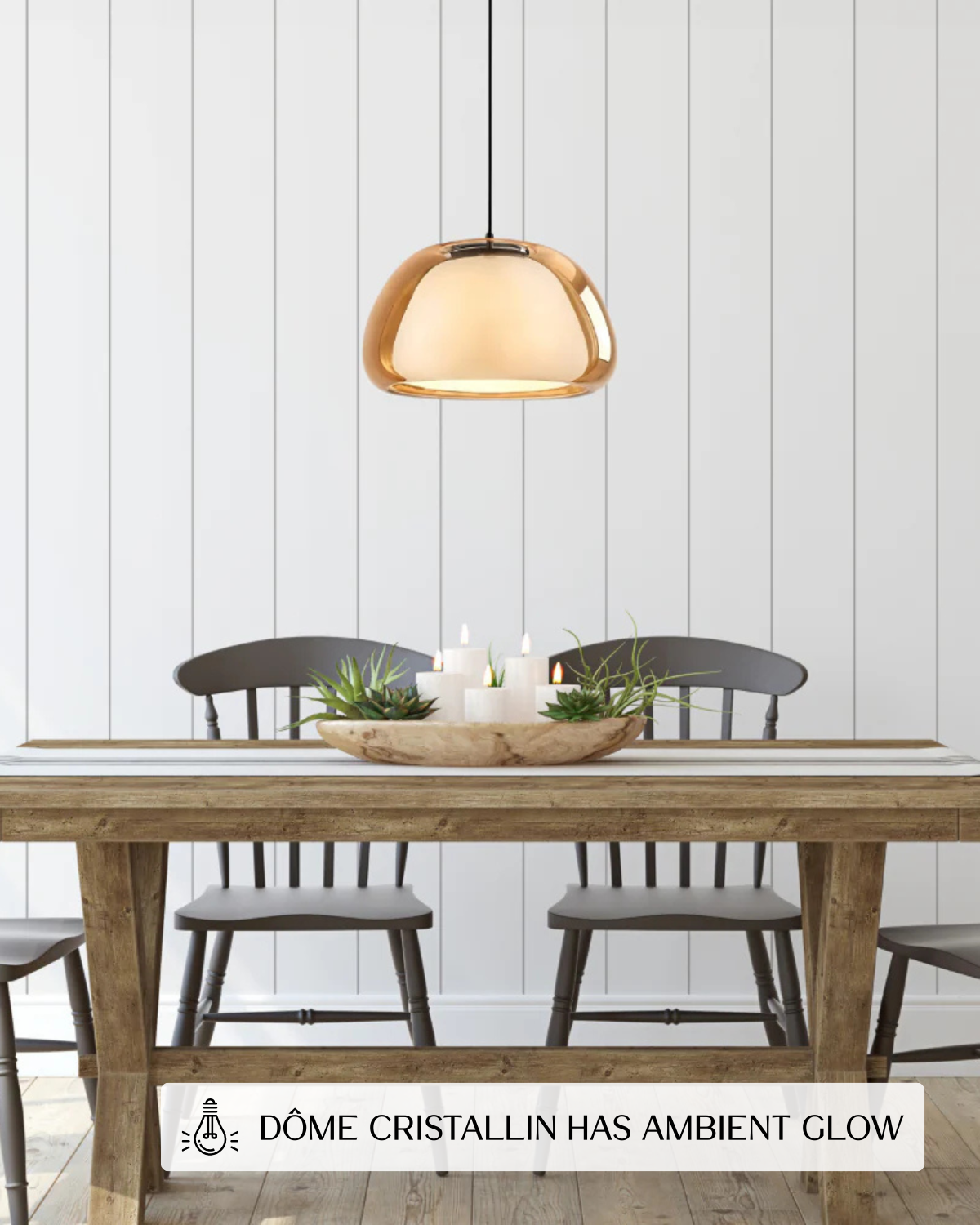 Pendelleuchte | Kuppelform, Mattiertes und Durchscheinendes Glas 3