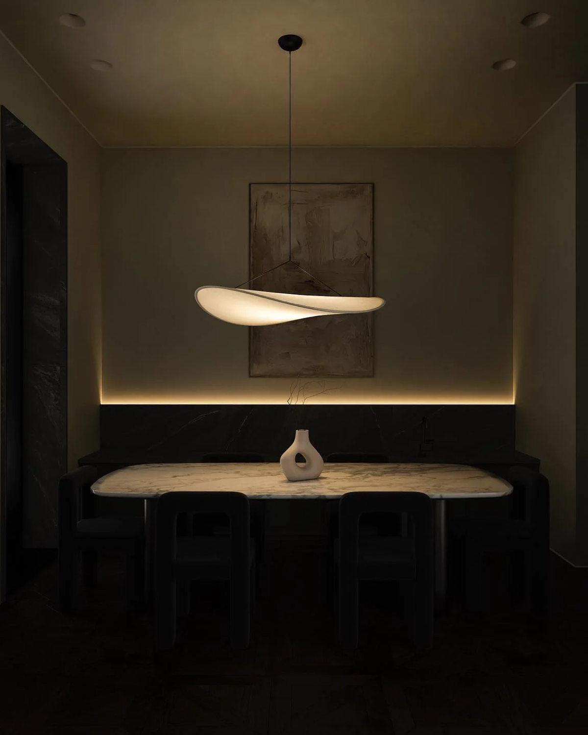 Pendelleuchte | Minimalistisches Design, Bandartige Form 4