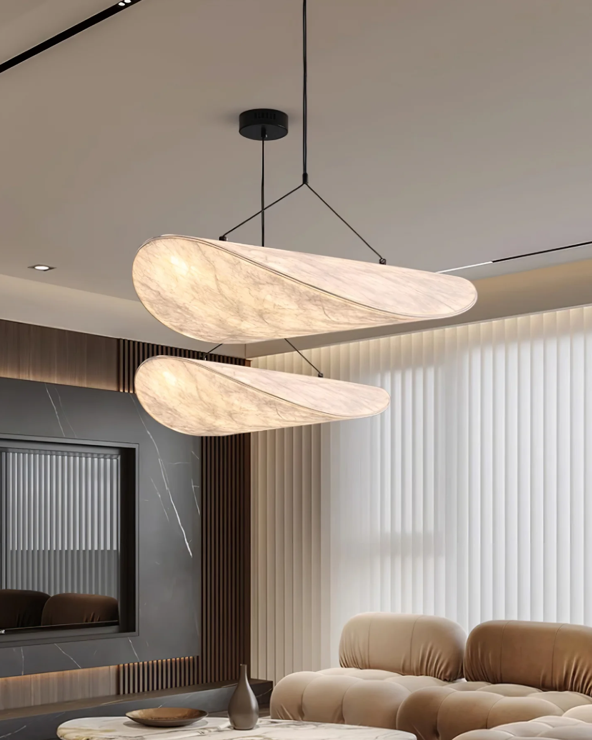 Pendelleuchte | Minimalistisches Design, Bandartige Form 8