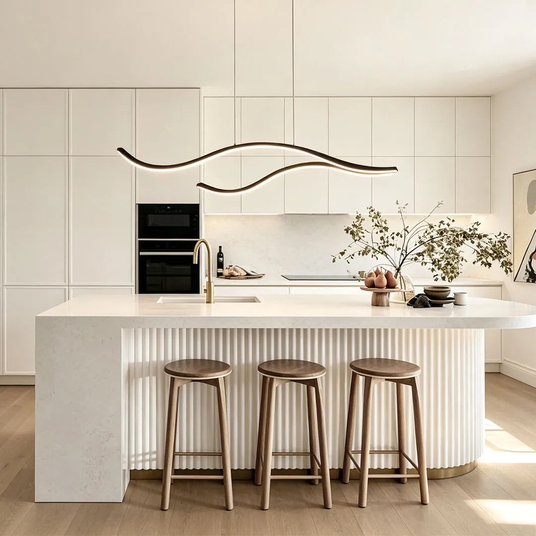 Pendelleuchte | Wellenförmige Form, Höhenverstellbar, Integrierte LED 4