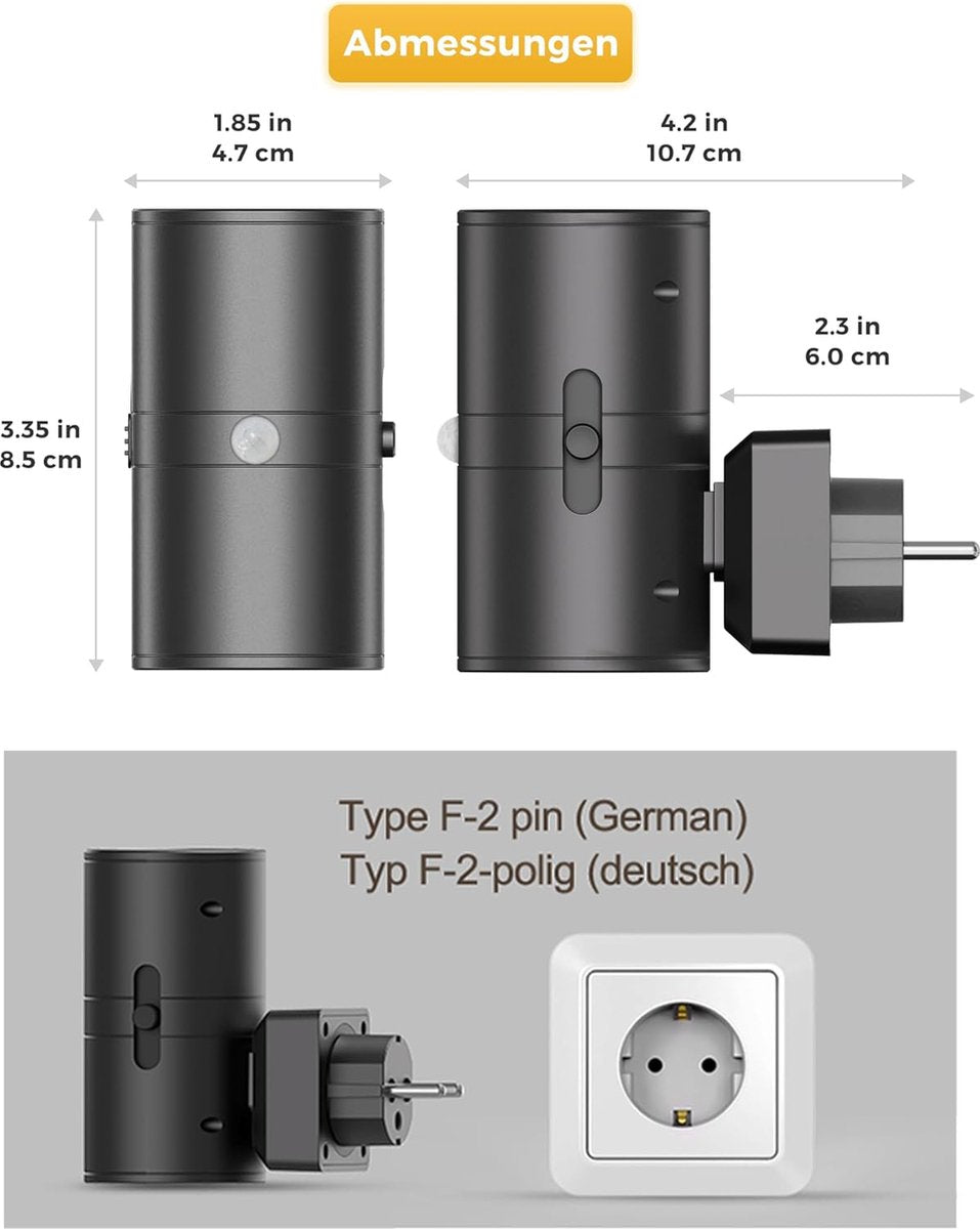 PlugGlow Steckdosenlampe – Dimmbares LED-Nachtlicht für Flur & Schlafzimmer