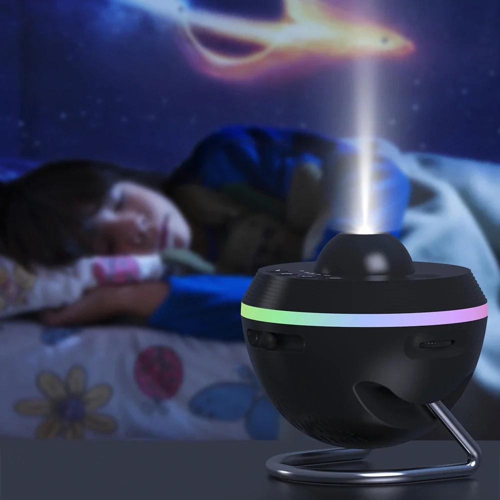 LED Projektorlampe Galaxy-Effekt Schwarz/Weiß Schlafzimmer