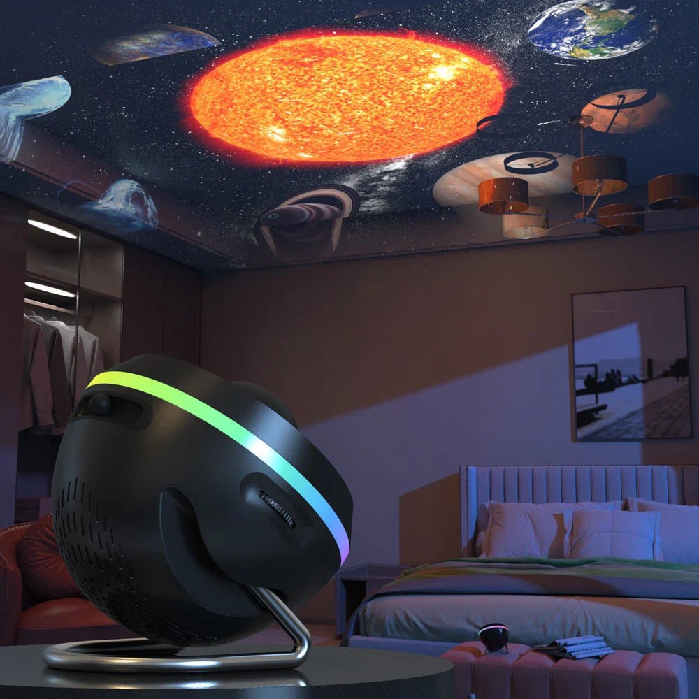 LED Projektorlampe Galaxy-Effekt Schwarz/Weiß Schlafzimmer