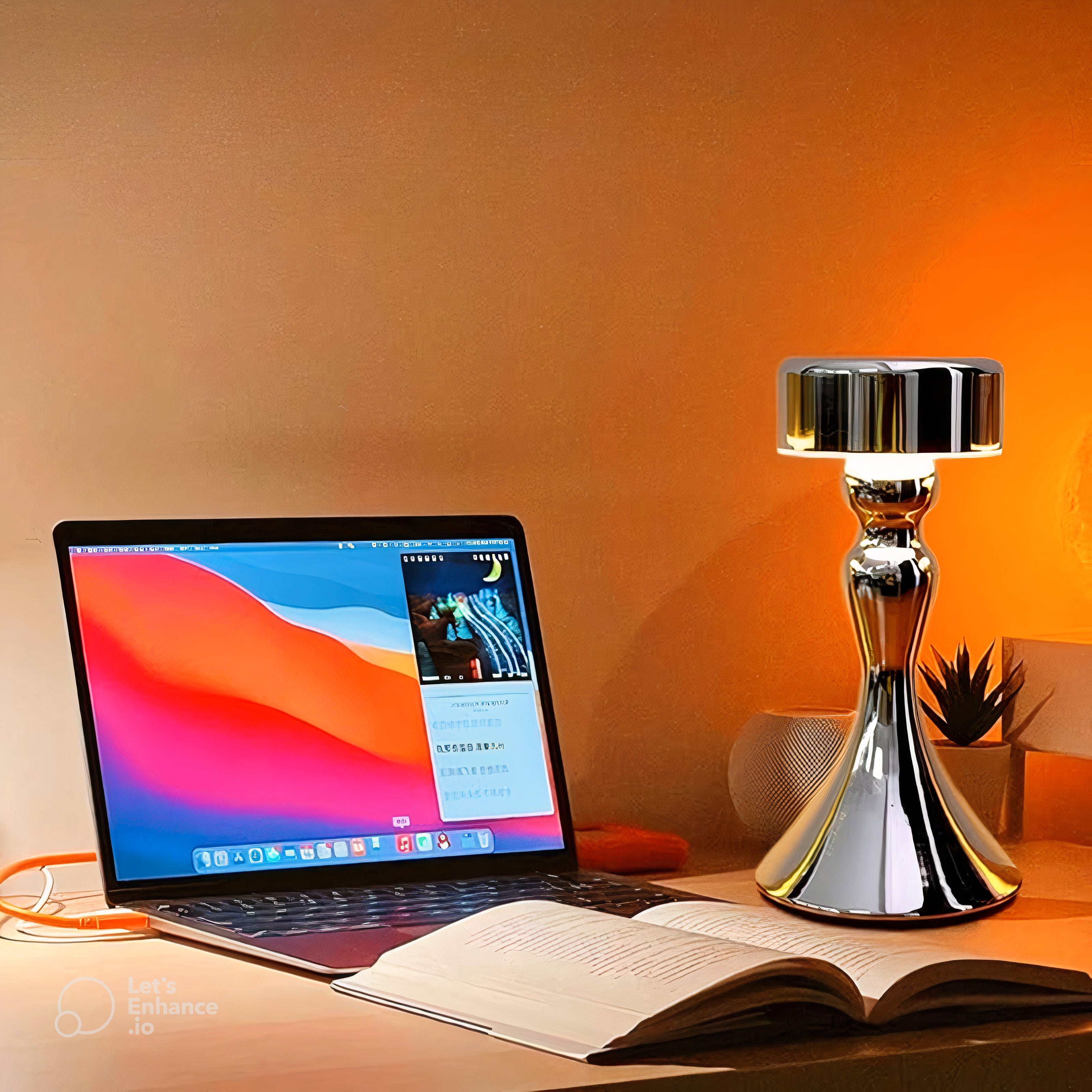 GoldenGlow - Luxuriöse kabellose Tischlampe mit Ladefunktion