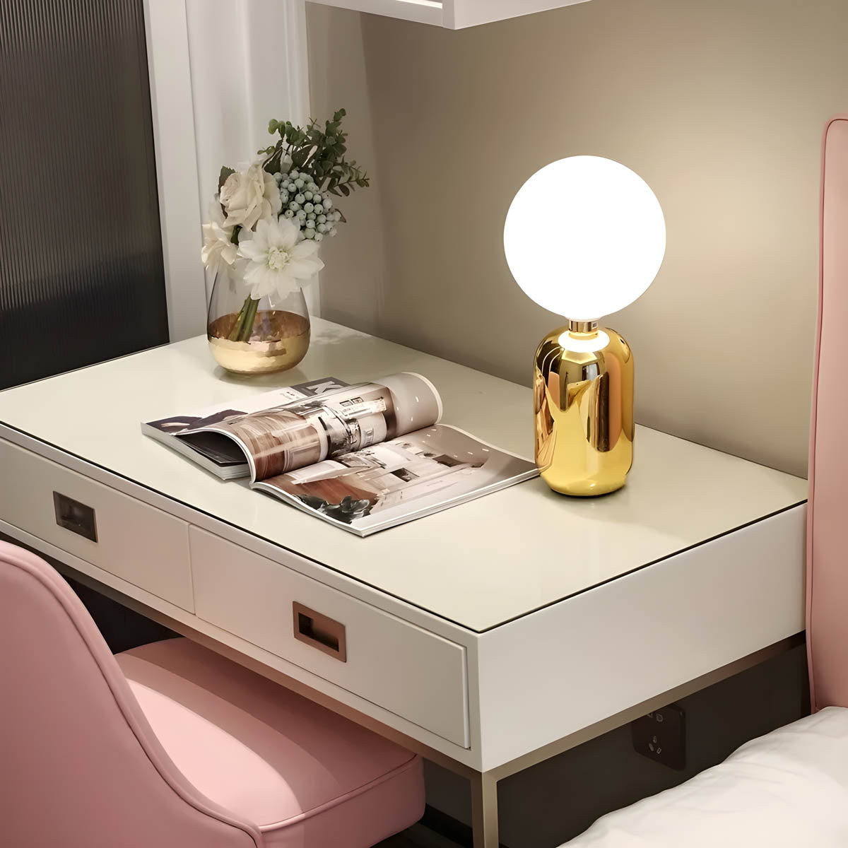 Raiso Moderne LED-Tischlampe – Minimalistisches Design Weiß Wohnzimmer