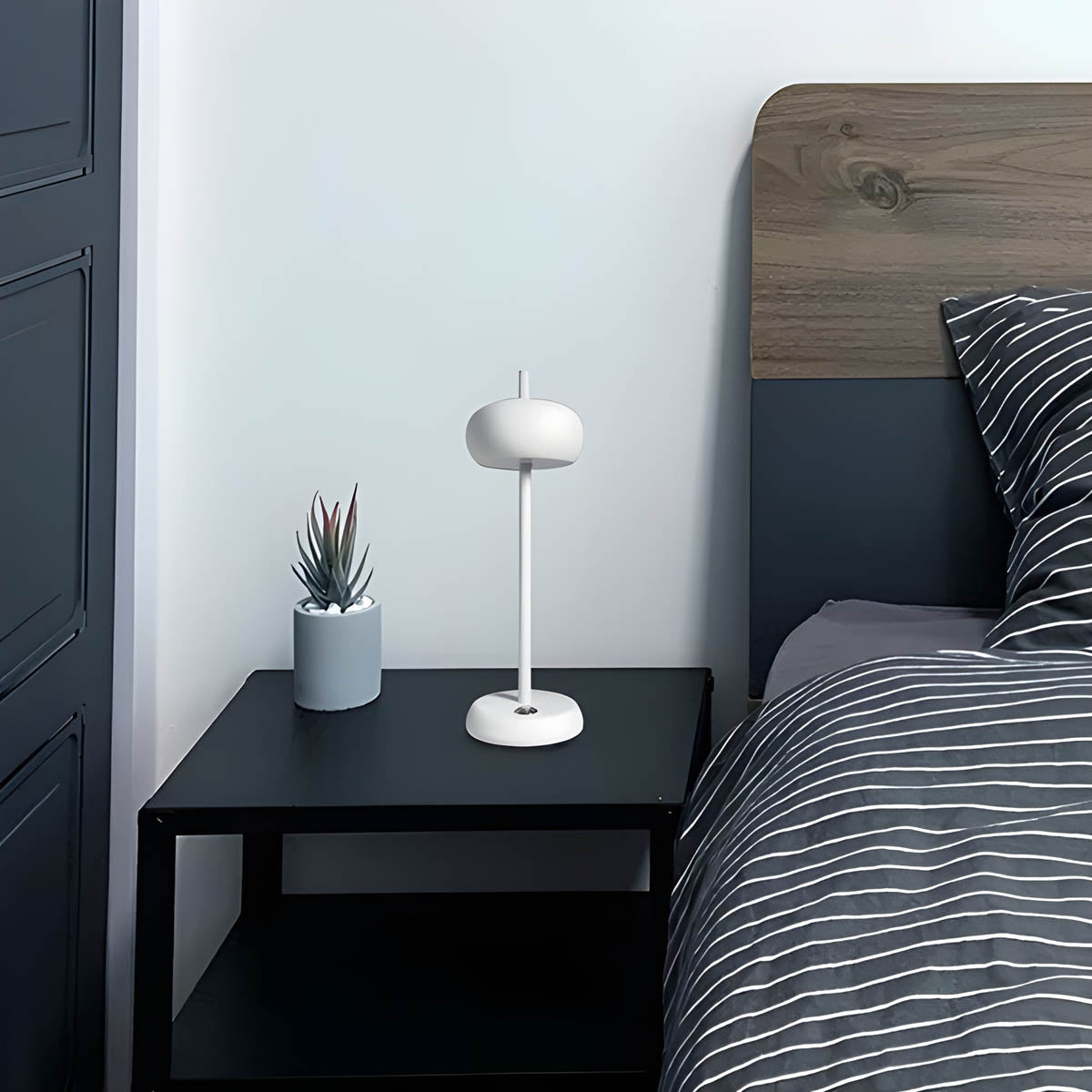 Rinao Minimalistische Tischleuchte – LED dimmbar Weiß Wohnzimmer