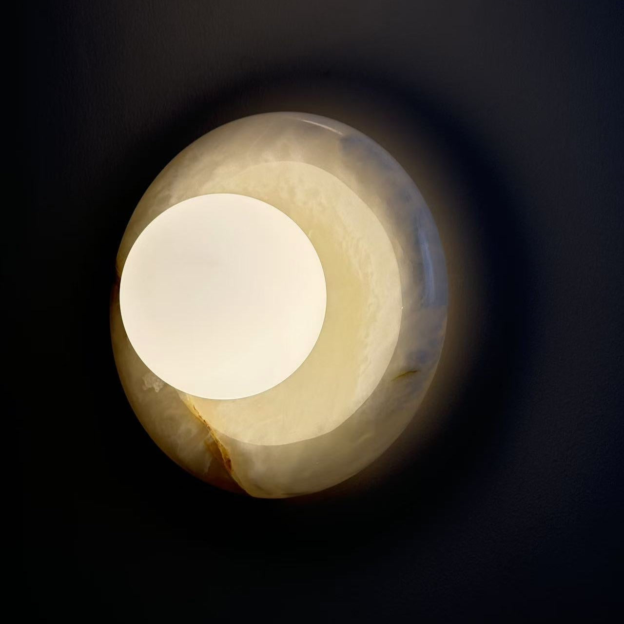 Wandlampe aus Marmor und Glas | G9 LED-Fassung