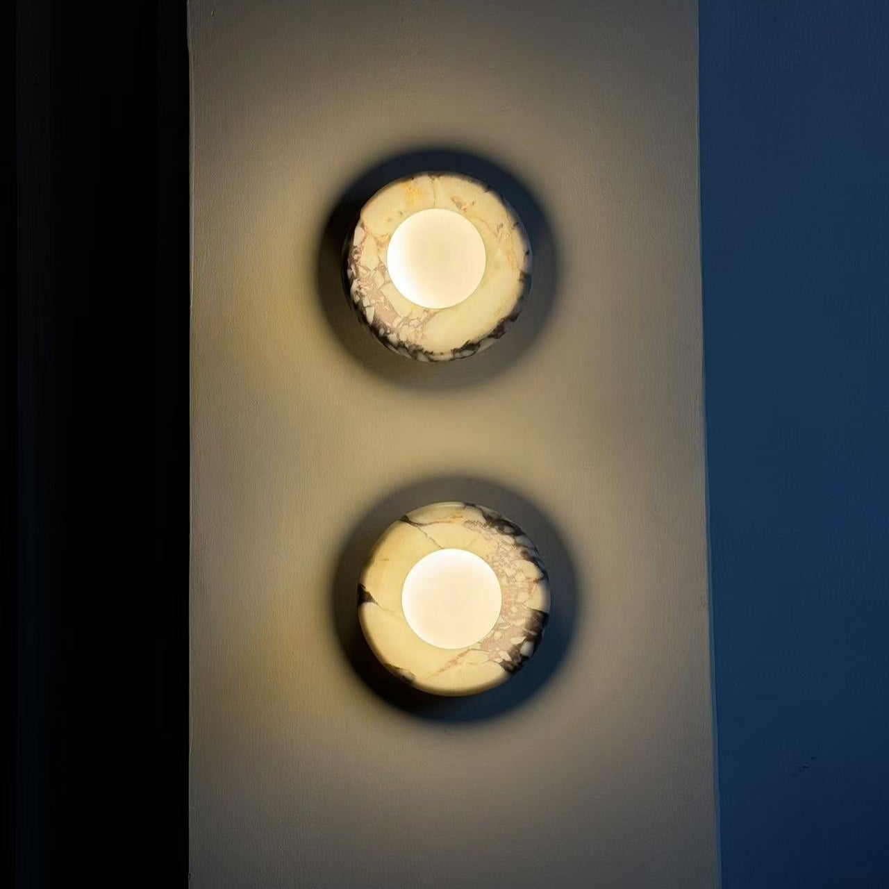 Wandlampe aus Marmor und Glas | G9 LED-Fassung