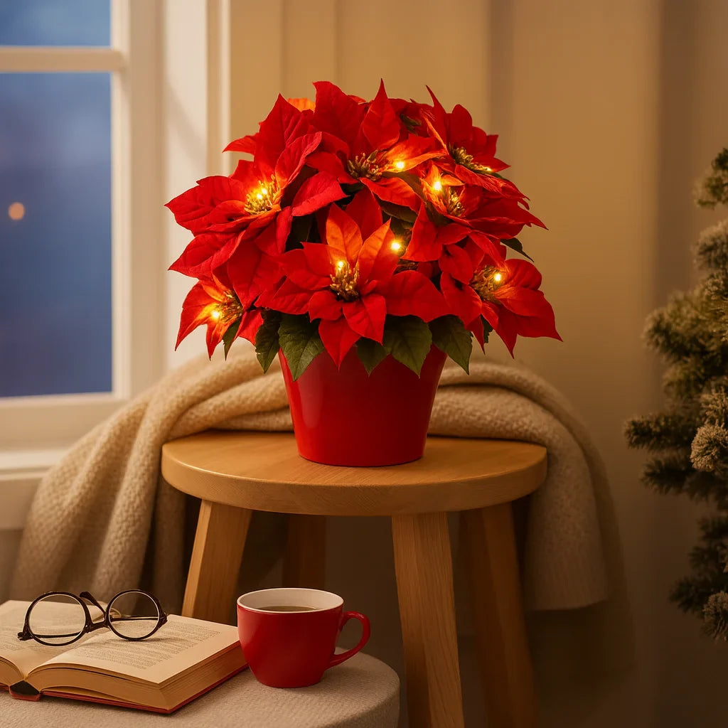 RubyBloom Glow – LED Deko-Lampe warmweiß für Wohnzimmer