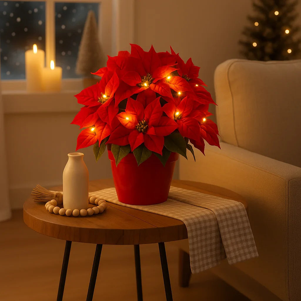 RubyBloom Glow – LED Deko-Lampe warmweiß für Wohnzimmer