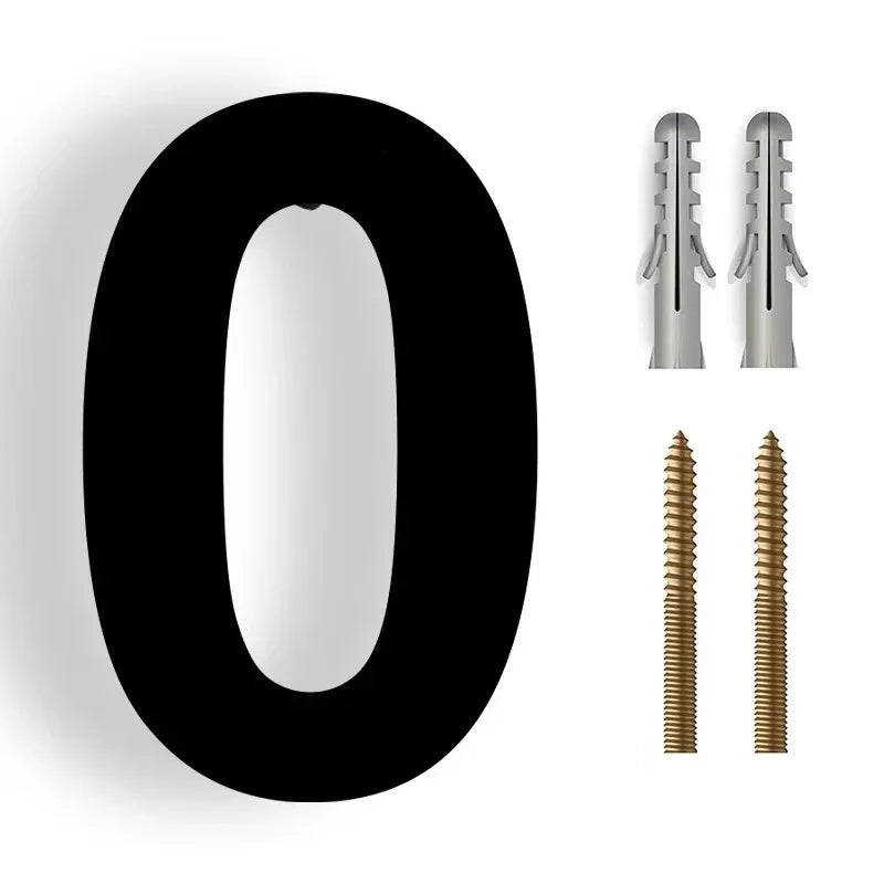 Edelstahl Hausnummer 3D Modern Außen Wetterfest für Fassade und Hauseingang Anthrazit