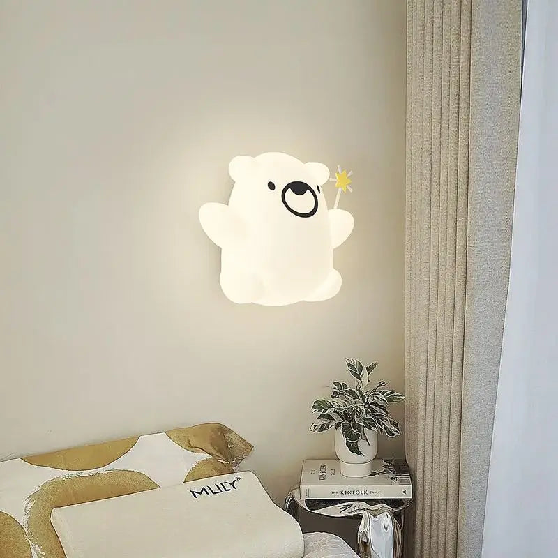 KiddoCartoon LED-Bettlampe - einstellbare Farben und Fernbedienung