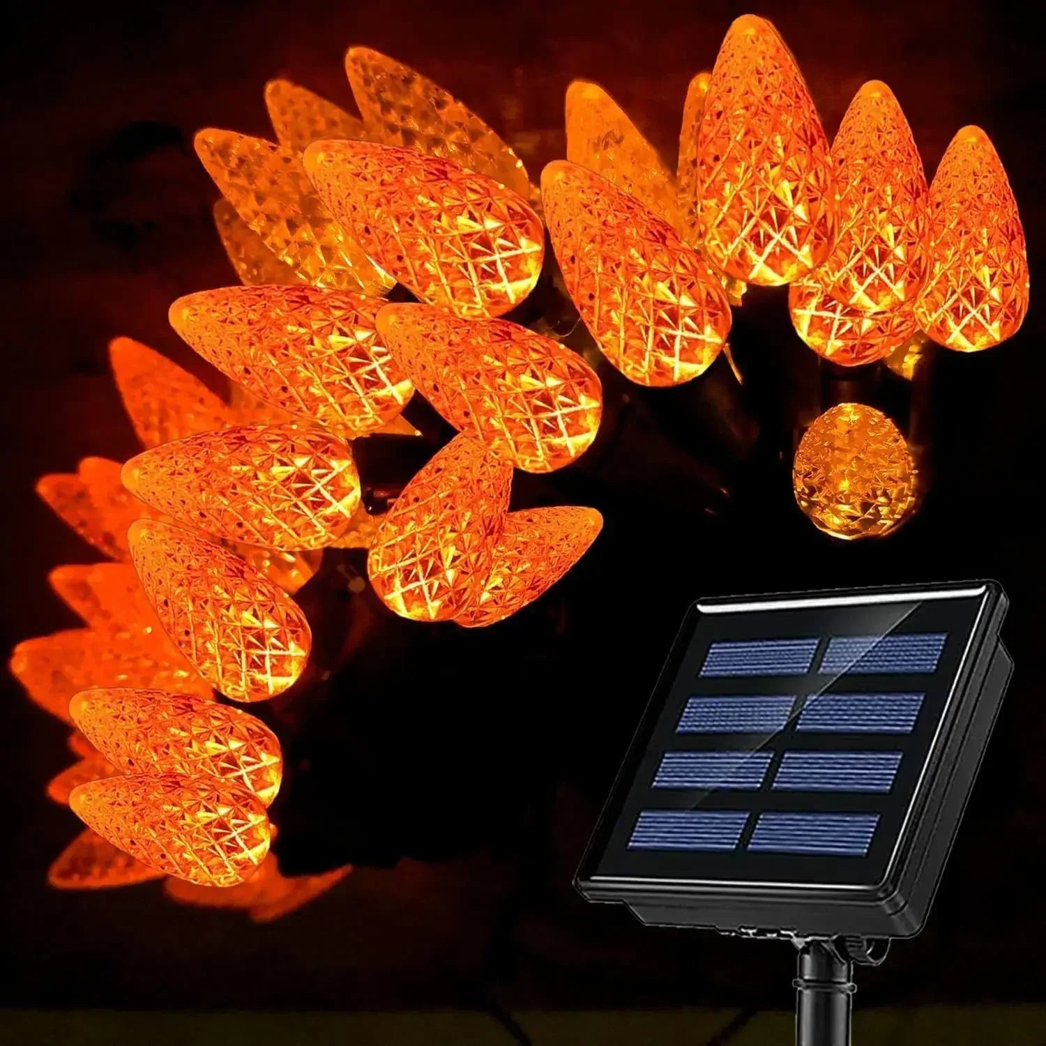 LumiFest Solar Lichterkette C6 Bunt LED für Garten & Weihnachten