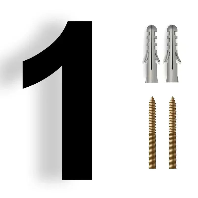 Edelstahl Hausnummer 3D Modern Außen Wetterfest für Fassade und Hauseingang Anthrazit