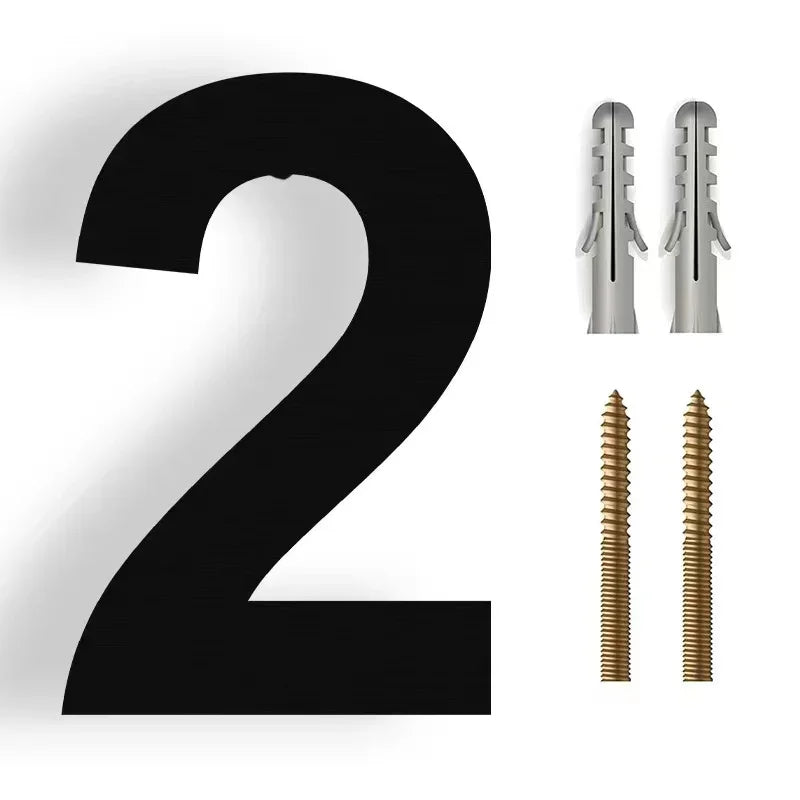 Edelstahl Hausnummer 3D Modern Außen Wetterfest für Fassade und Hauseingang Anthrazit