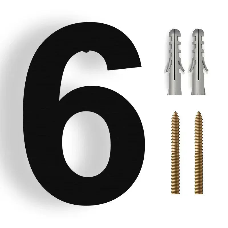 Edelstahl Hausnummer 3D Modern Außen Wetterfest für Fassade und Hauseingang Anthrazit