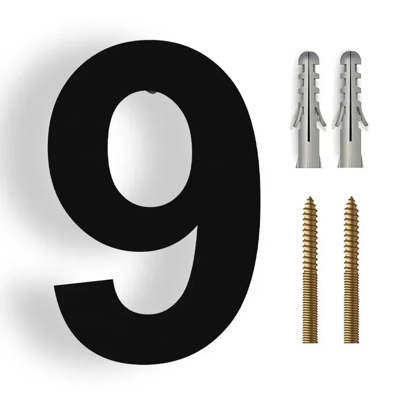 Edelstahl Hausnummer 3D Modern Außen Wetterfest für Fassade und Hauseingang Anthrazit