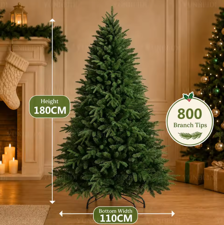 Künstlicher Weihnachtsbaum 120–180 cm aus PE/PVC