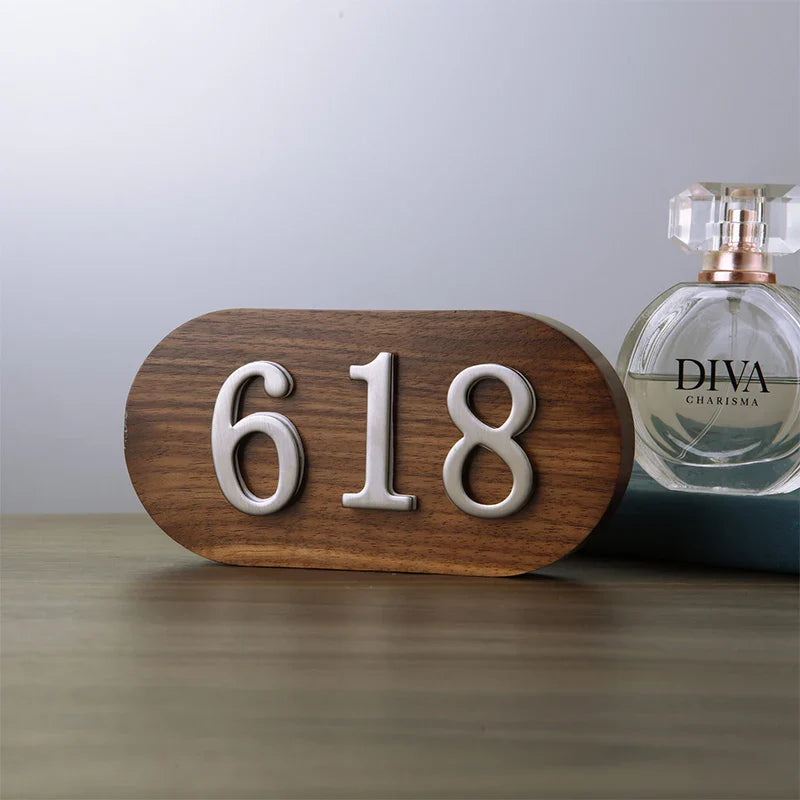 Edelstahl Hausnummer Modern Außen Wetterfest für Fassade und Hauseingang 3D Optik Silber