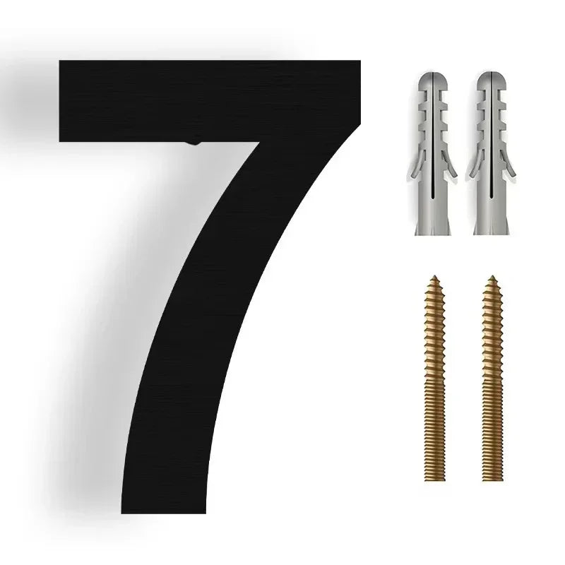 Edelstahl Hausnummer 3D Modern Außen Wetterfest für Fassade und Hauseingang Anthrazit