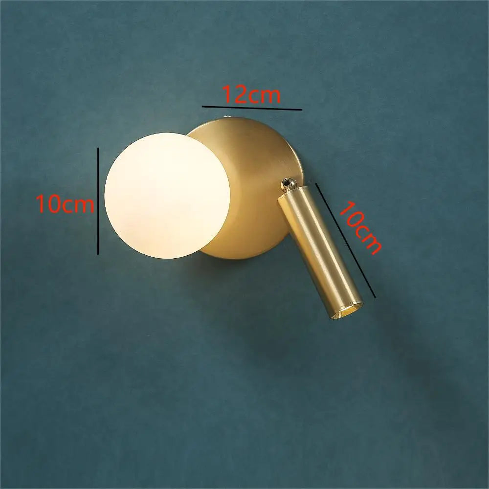 NordicRadiance LED-Wandleuchte - skandinavisches Design mit drehbarem Kopf für Schlafzimmer oder Wohnzimmer