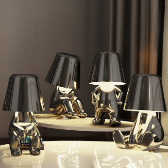 Kabellose Goldene Design-Tischlampe – Dimmbares LED Licht