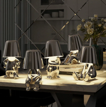 Kabellose Goldene Design-Tischlampe – Dimmbares LED Licht