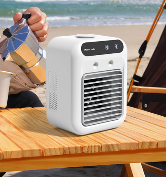 Mini Klimaanlage 25W – Kühlung & Befeuchtung – Kompakt 214×164×114mm – Ideal für Schlafzimmer & Büro