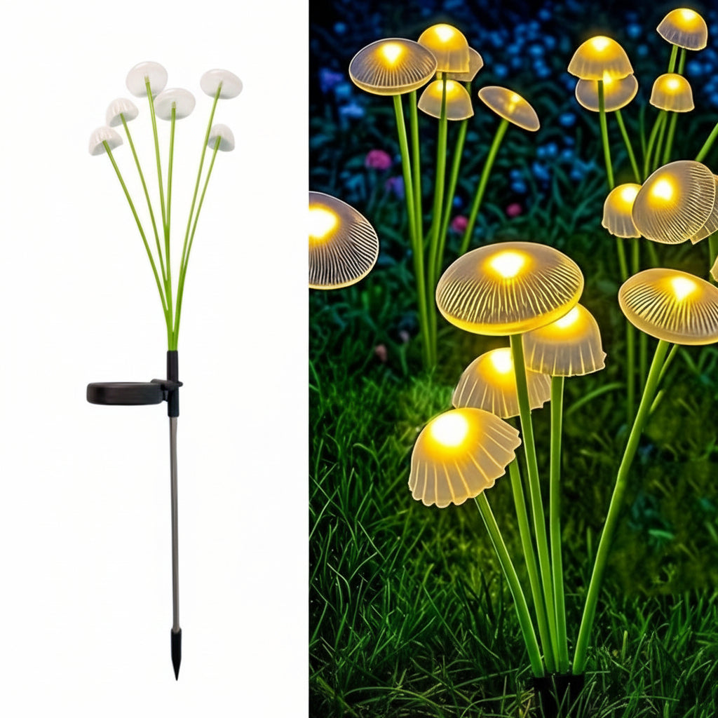 Solar Gartenleuchte | Quallenpilzform, LED, Kunststoff 0