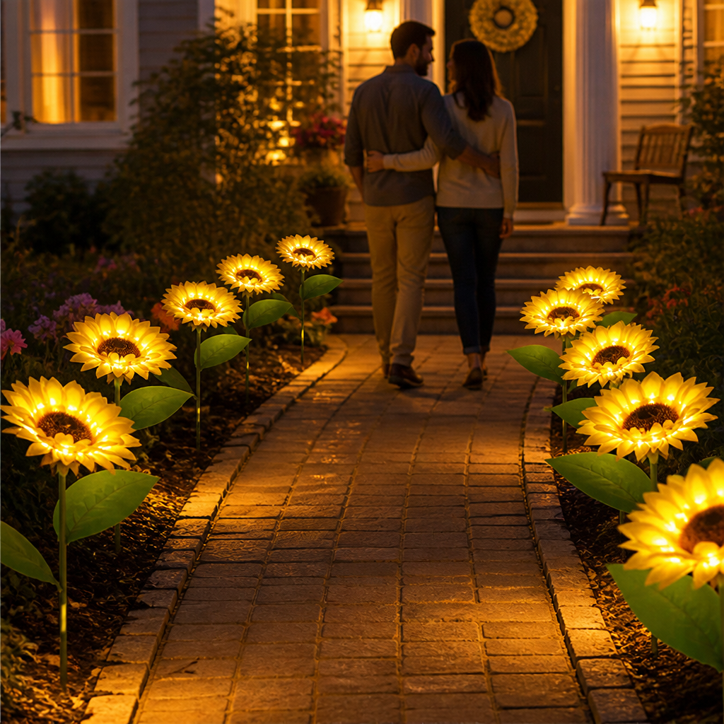 Solar Gartenleuchte | Warmweiße LED, Dämmerungssensor 2