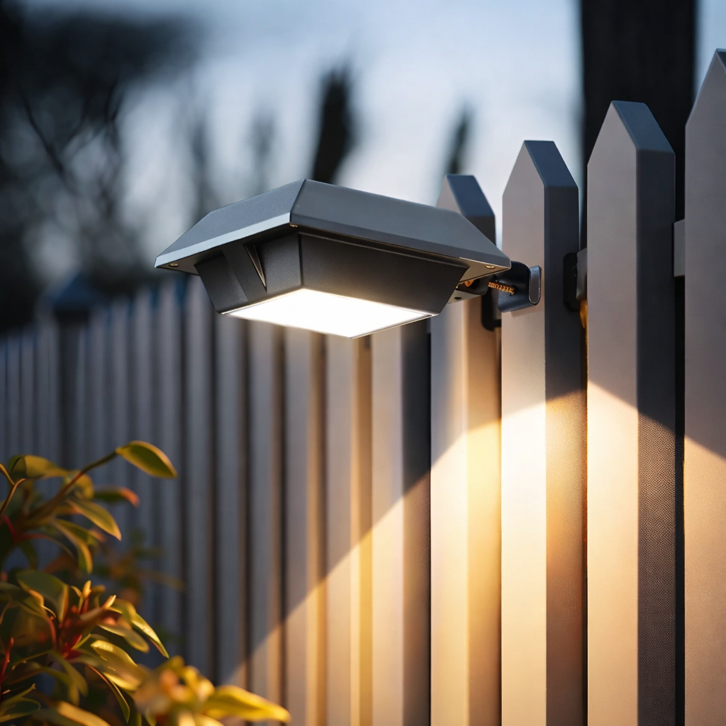 Solar Wandleuchte LED Warmweiß Außen IP65 aus Edelstahl Quadratisch Modern für Garten und Terrasse