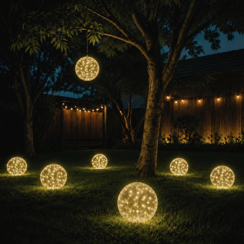 Solarlampe | Kugelförmige, Schwimmende Solarleuchte für Garten 4