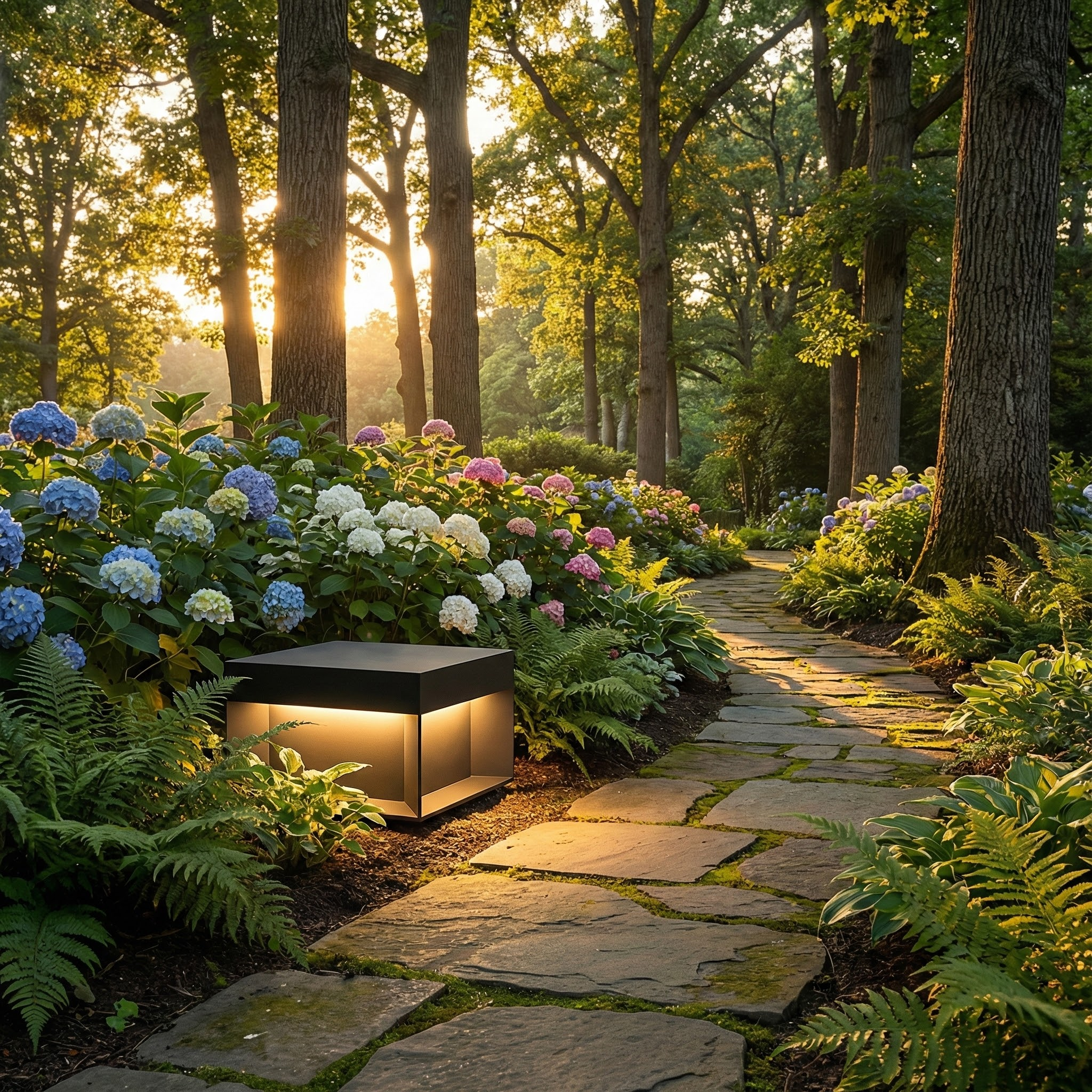 Solarleuchte | Modernes Würfeldesign, Edelstahlkonstruktion 7