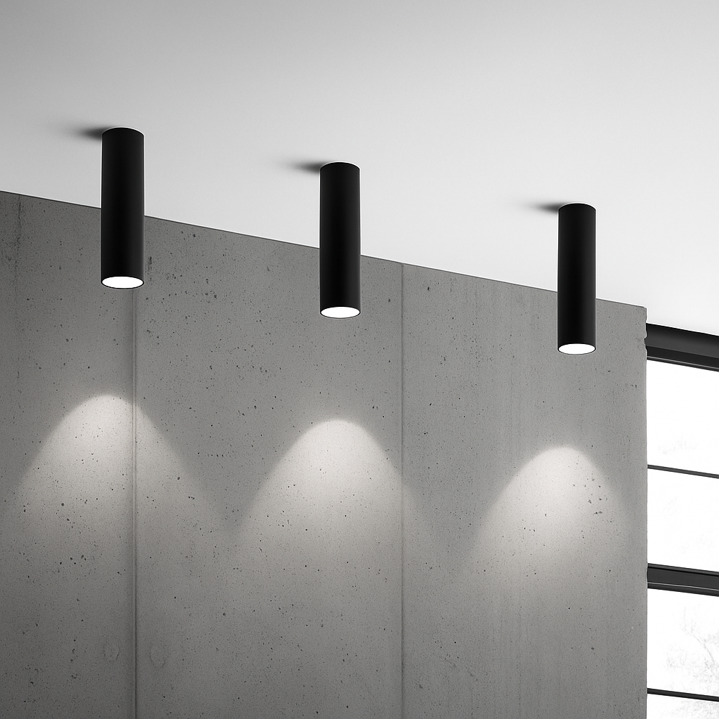 LED Strahler | Röhrenförmig, 24° Abstrahlwinkel, Aluminium schwarz