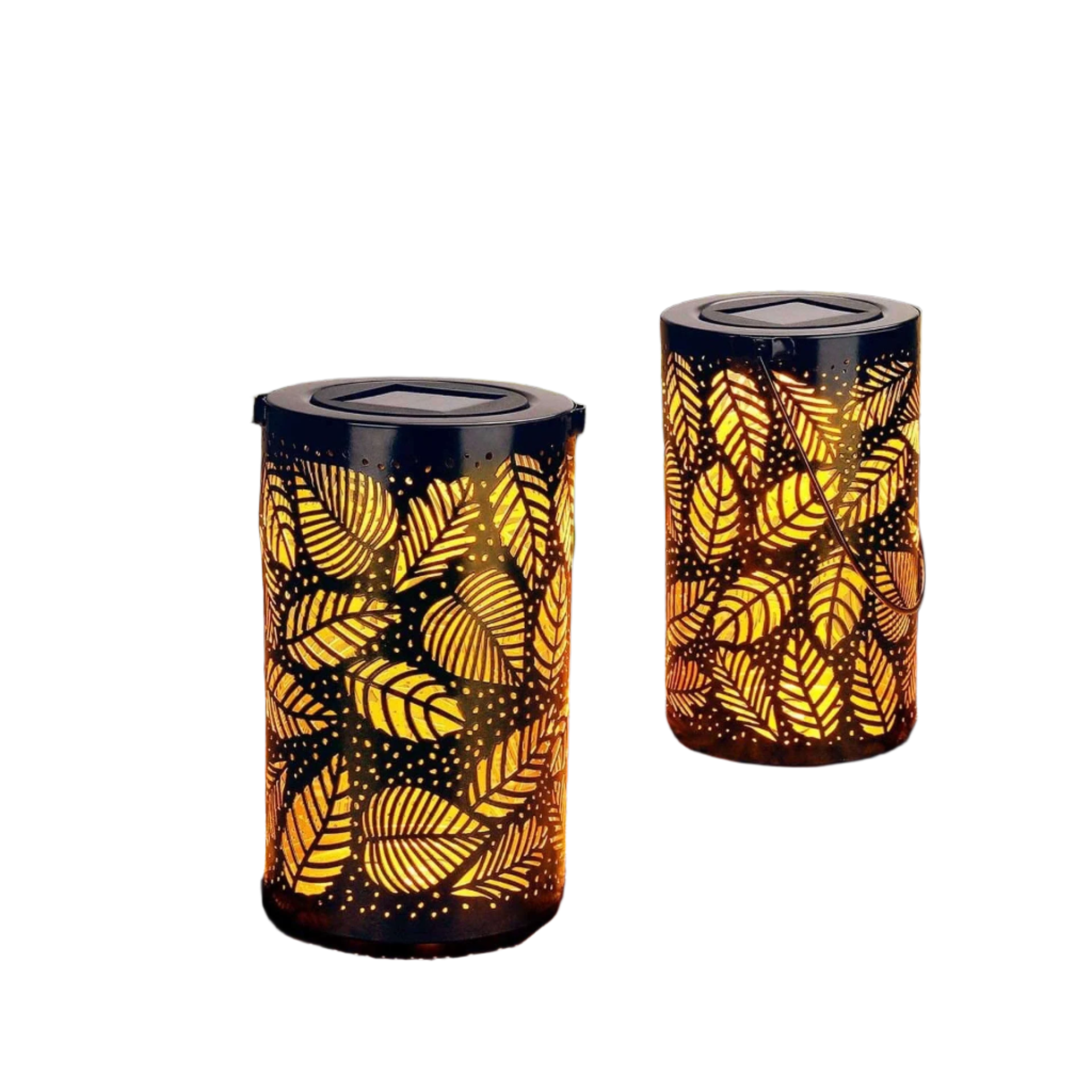 LumoLeaf Gartenlaterne Solar Blattdesign Metall Bronze