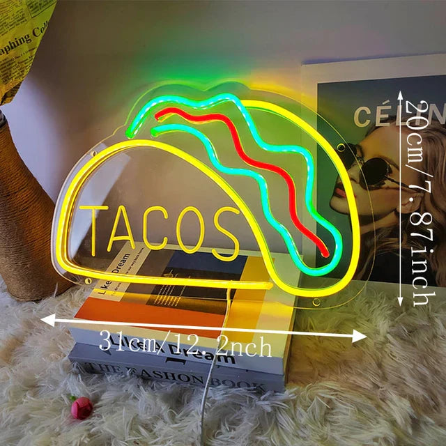 SnackLight – Retro Neonlampe dimmbar Rot-Gelb Küche