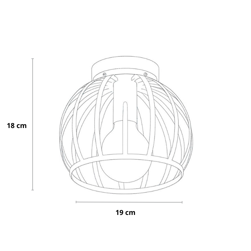LuminArt – Industrial LED-Deckenleuchte Schwarz Wohnzimmer