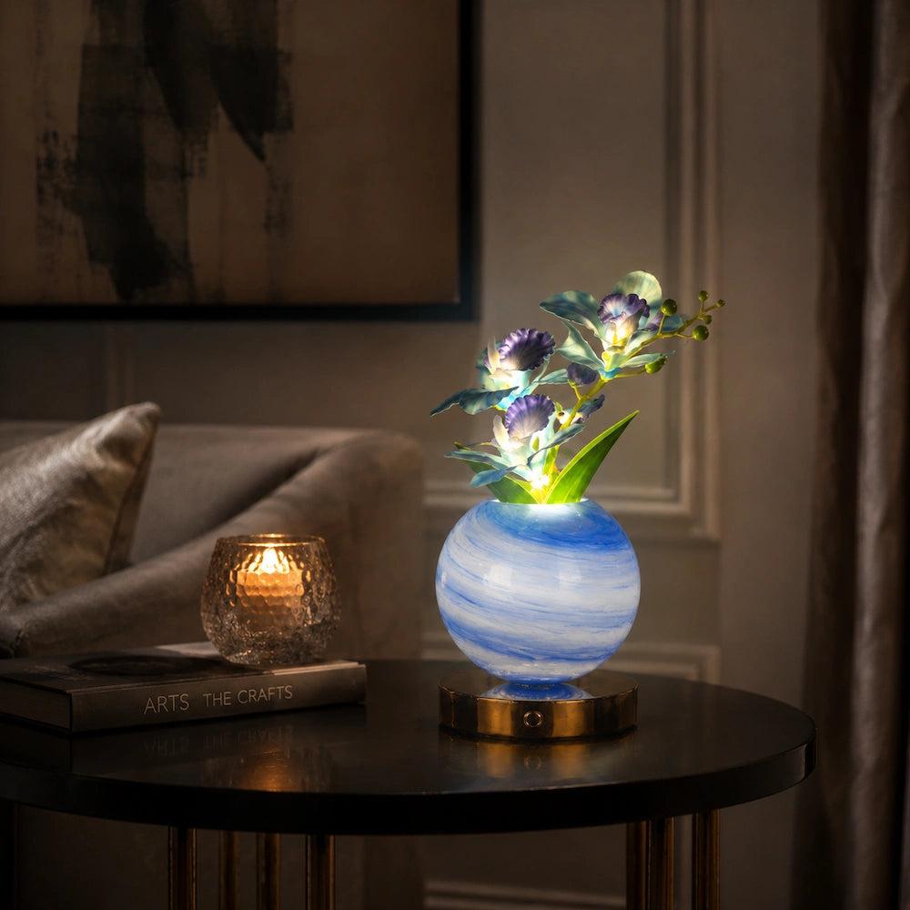 Tischlampe | Leuchtende Orchideen, Einstellbare Lichttöne 0
