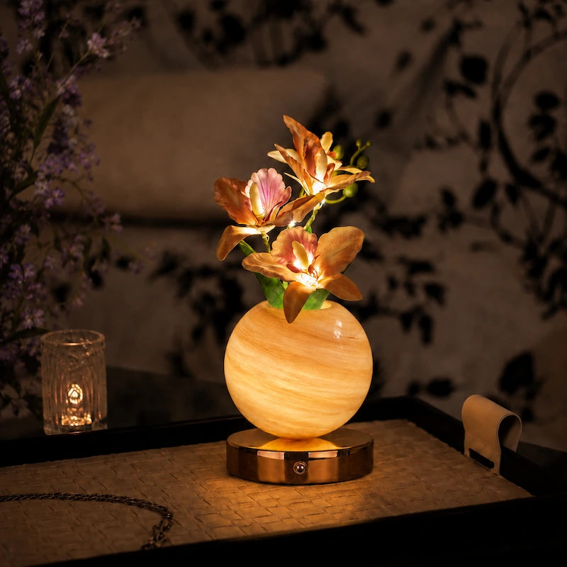 Tischlampe | Leuchtende Orchideen, Einstellbare Lichttöne 1