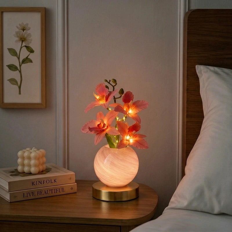 Tischlampe | Leuchtende Orchideen, Einstellbare Lichttöne 4