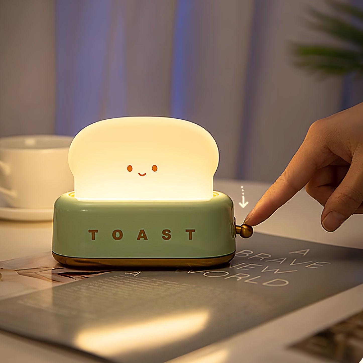 ToastGlow Tischlampe – Retro, Akku, Warmlicht, für Wohnzimmer