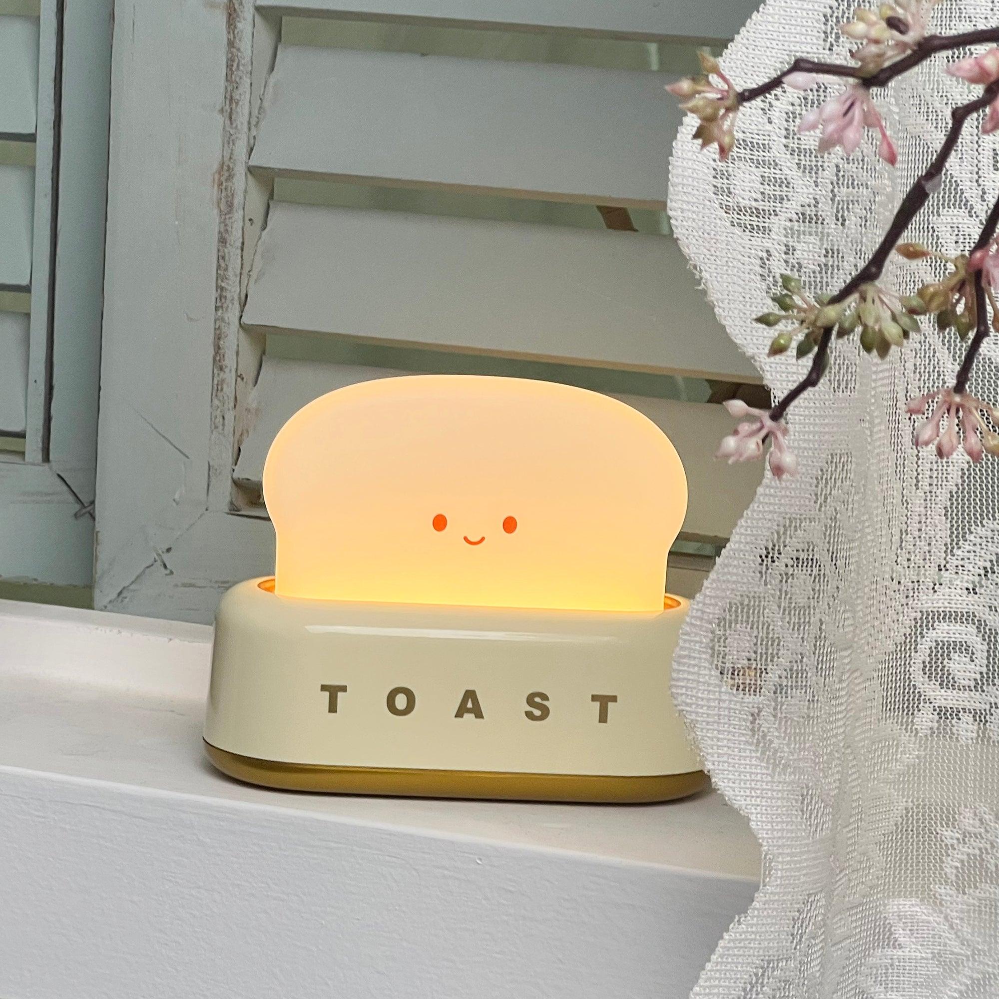 ToastGlow Tischlampe – Retro, Akku, Warmlicht, für Wohnzimmer