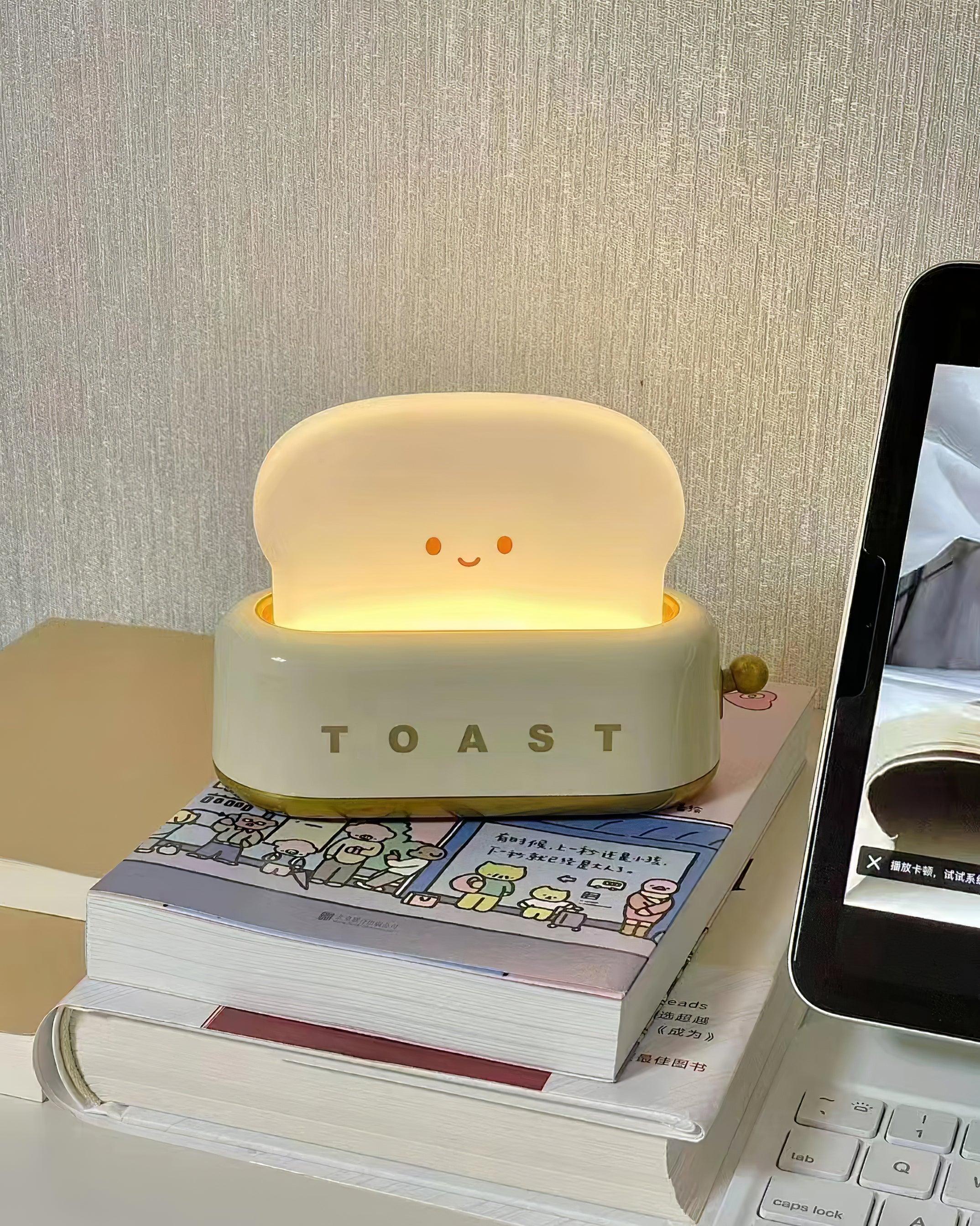 ToastGlow Tischlampe – Retro, Akku, Warmlicht, für Wohnzimmer