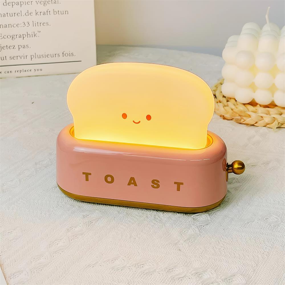 ToastGlow Tischlampe – Retro, Akku, Warmlicht, für Wohnzimmer