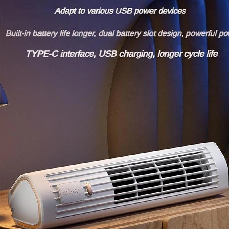 Turmventilator | USB-wiederaufladbar, flügelloses Design, leise 2