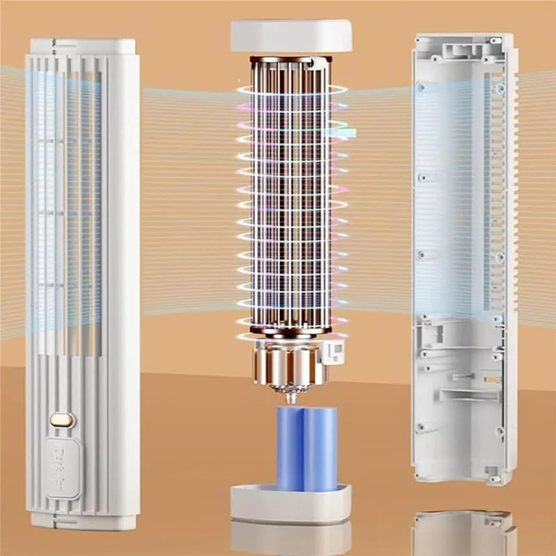 Turmventilator | USB-wiederaufladbar, flügelloses Design, leise 3