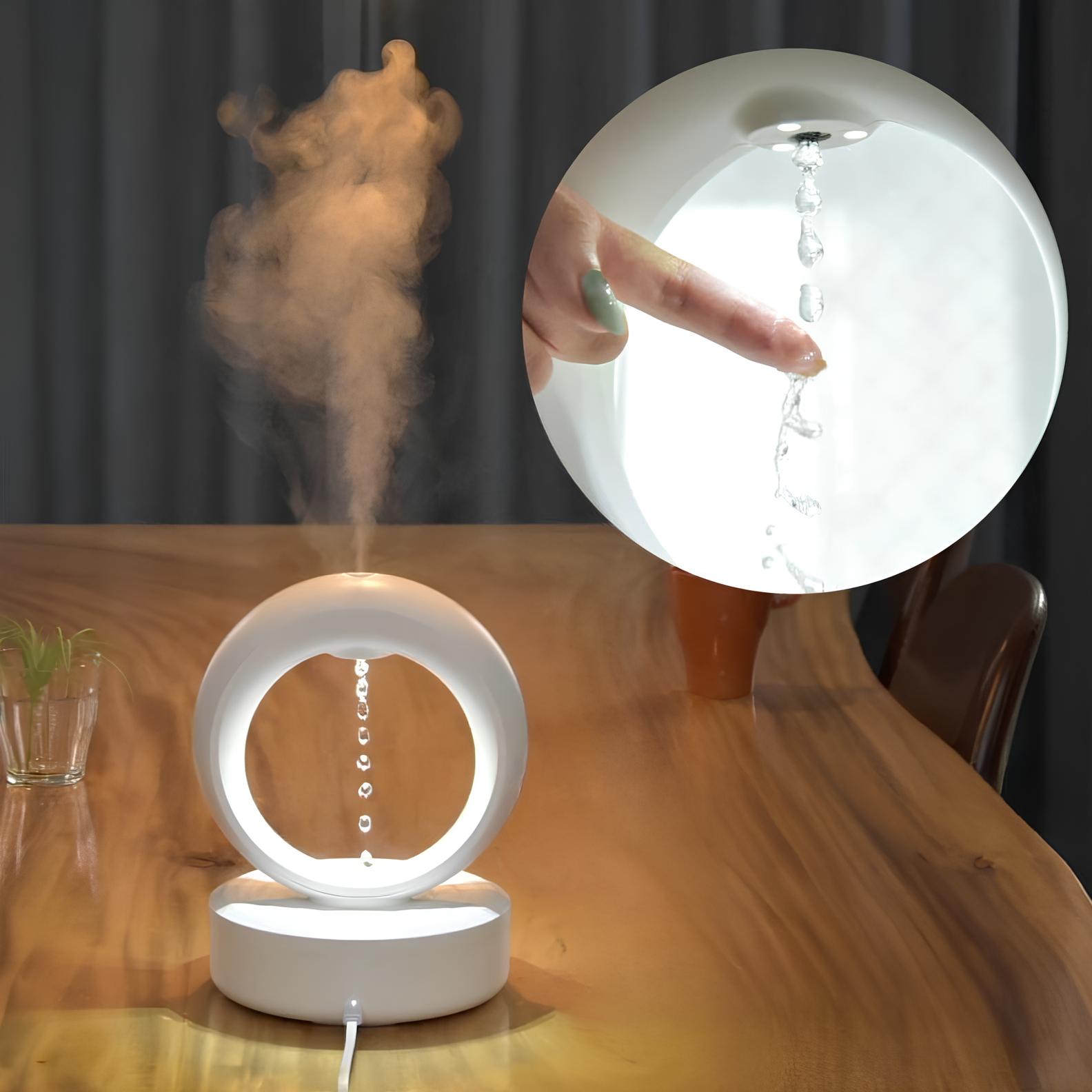 AeroGlow Schwebe-Lampe mit Nebeleffekt Weiß für Terrasse